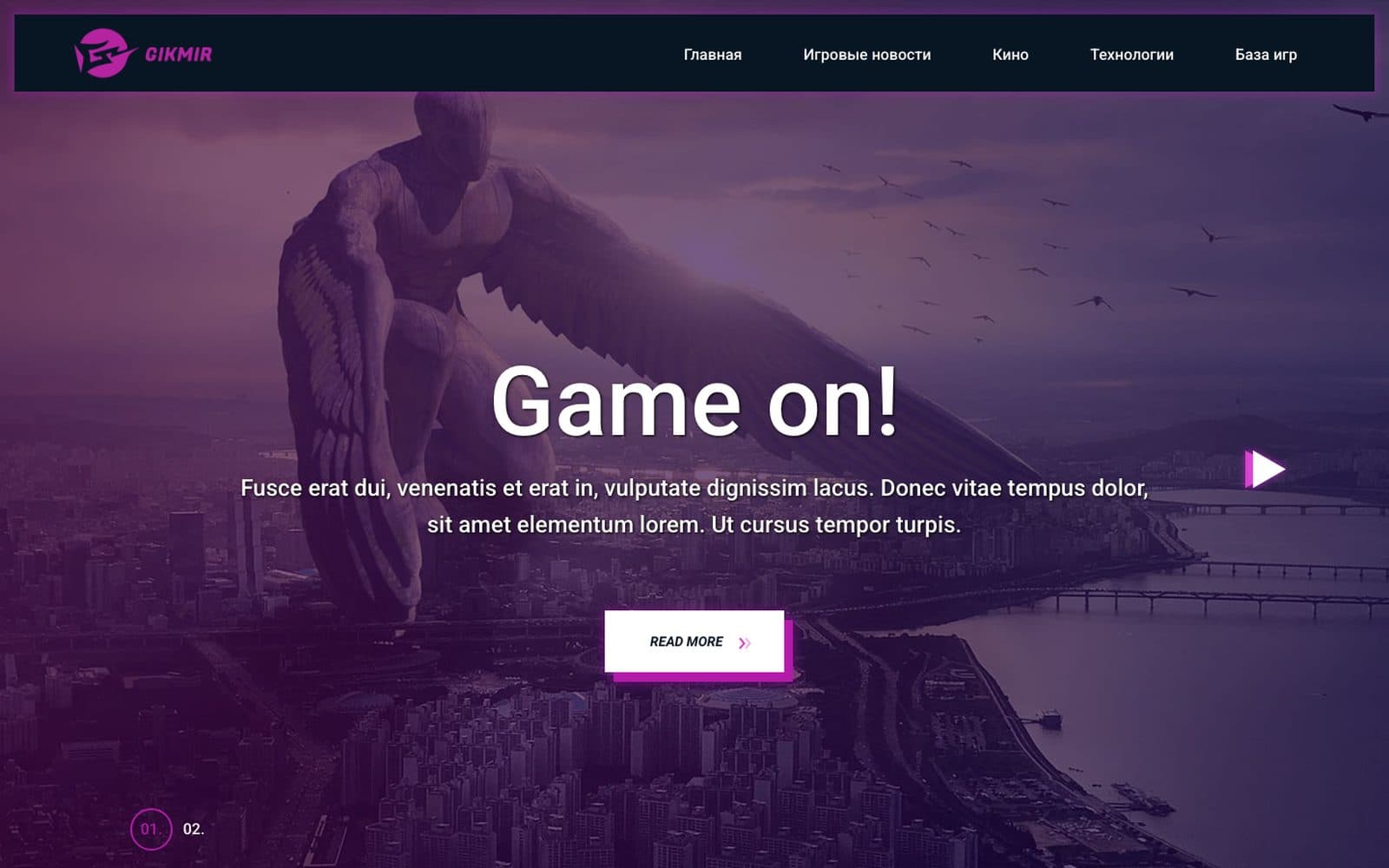 GikMir, Gaming, film and tech news portal with a game database